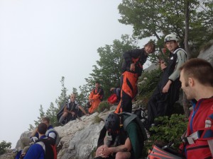 I-D Base European Course Students on exit point at Monte Brento.