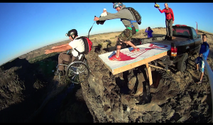 Lonnie Bissonnette Completing wheelchair BASE by finishing with a Cliff (E)