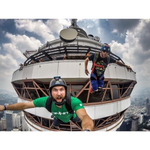 Ian Flanders and Sean Chuma at the KL Tower in KL, Malaysia